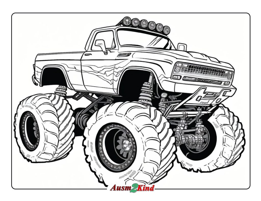 Ausmalbild Monster Truck