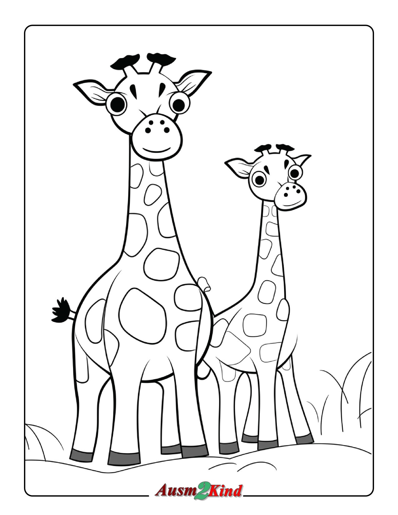 Ausmalbilder Giraffe Kostenlos