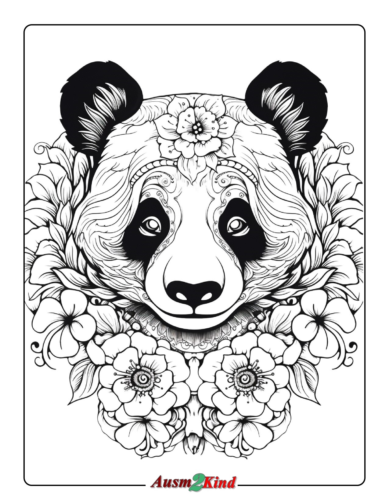 Mandala - Panda Ausmalbilder für Erwachsene zum Ausdrucken