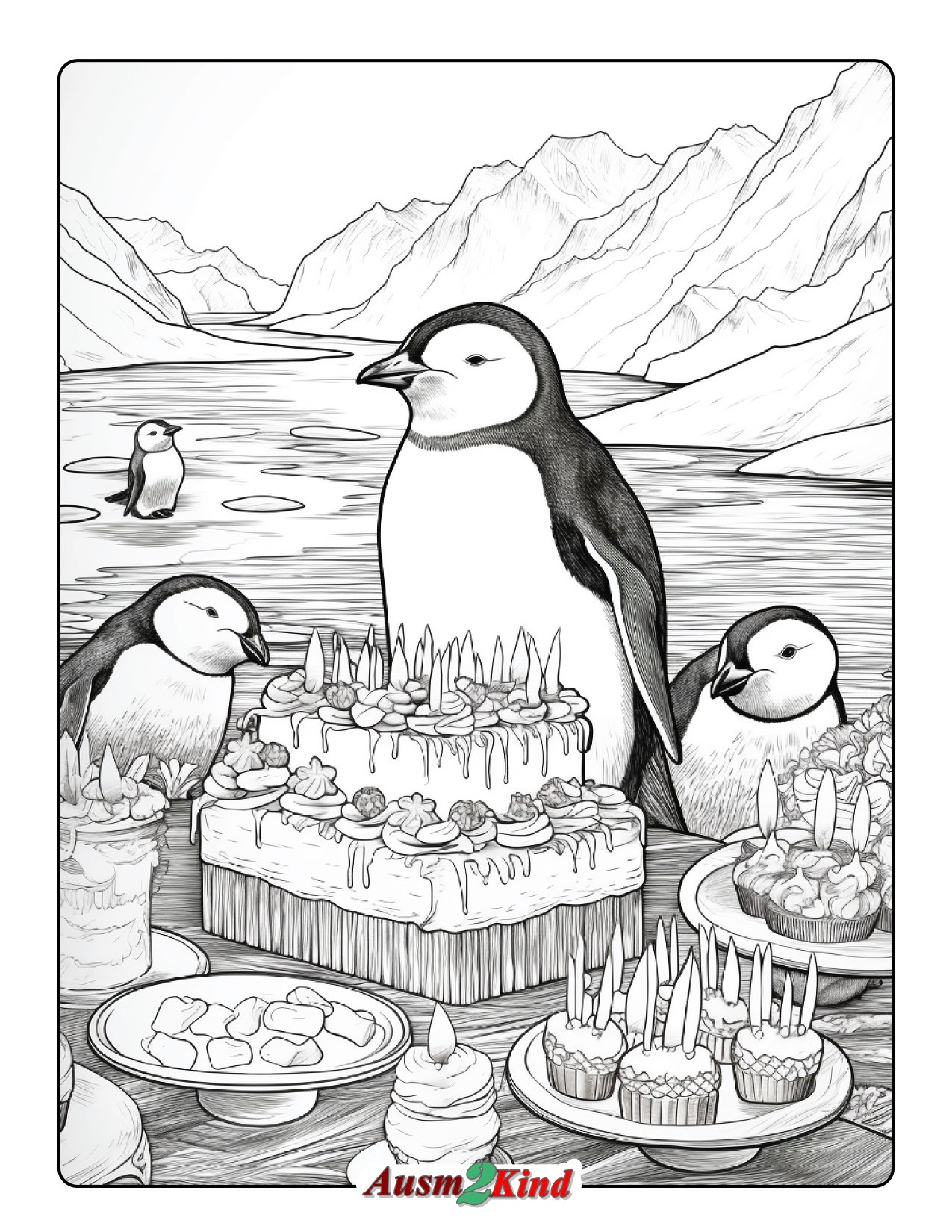 Ausmalbilder von Pinguine zum Ausdrucken