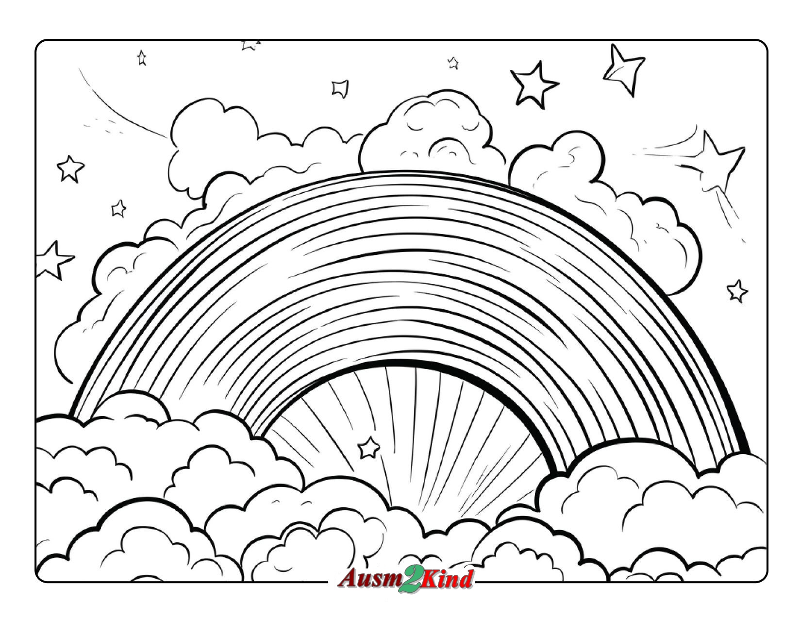 Ausmalbilder Regenbogen zum Ausdrucken Kostenlos als PDF