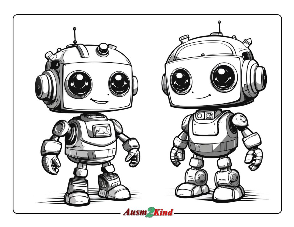 Ausmalbilder Roboter. 26 Stück Malvorlagen Kostenlos als PDF