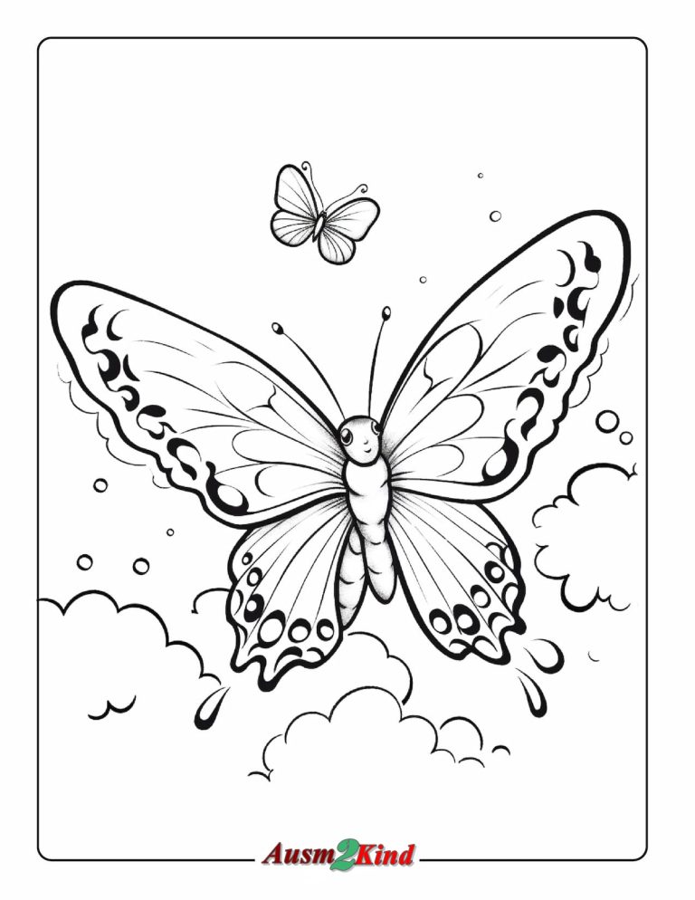 Ausmalbilder Schmetterling. 36 Stück Malvorlagen als PDF