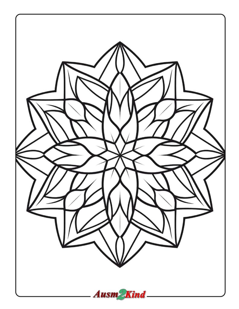 Ausmalbild Mandala Motive