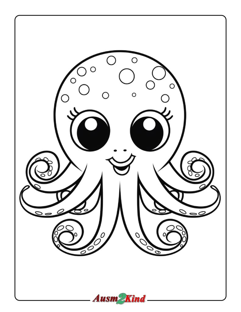 Oktopus zum Ausmalen