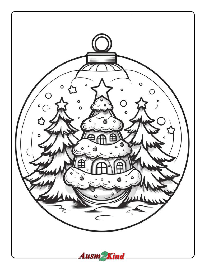 Weihnachtsbaum Ausmalbild Kostenlos als PDF