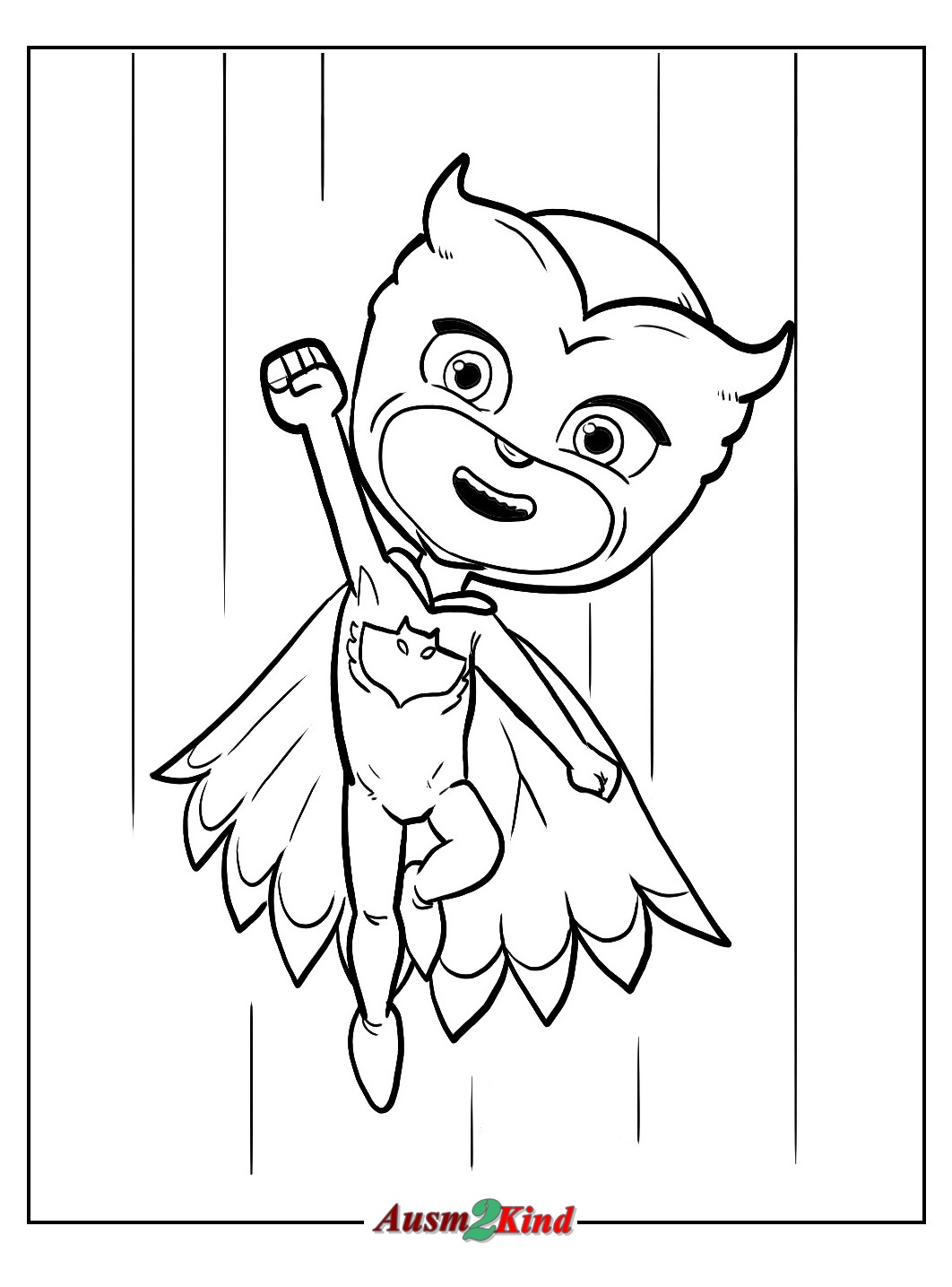 Ausmalbild Pj Masks Owlette Kostenlos zum Ausdrucken