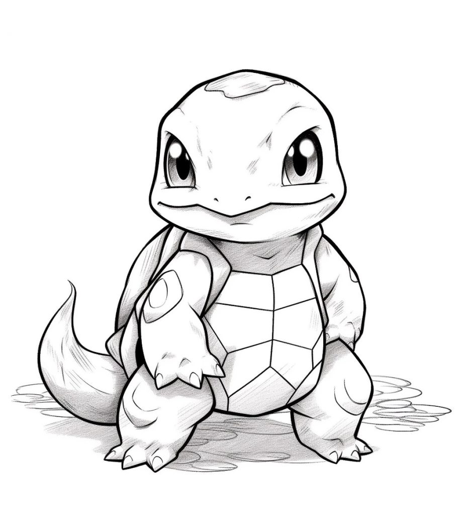 Ausmalbild Pokemon Squirtle zum Ausdrucken