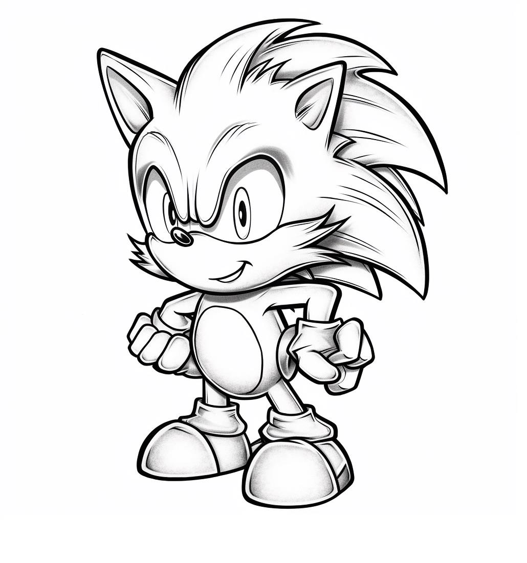 Ausmalbild Sonic Baby für Kinder