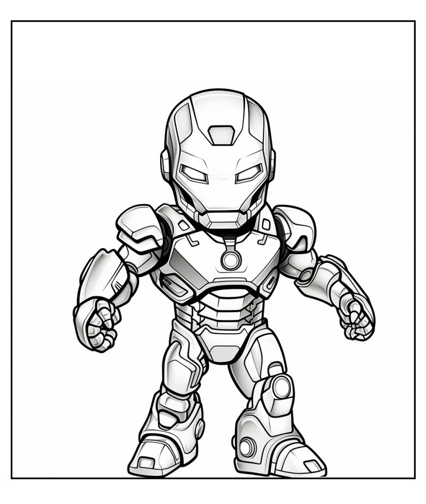 Kleine Ironman Ausmalbild zum Ausdrucken