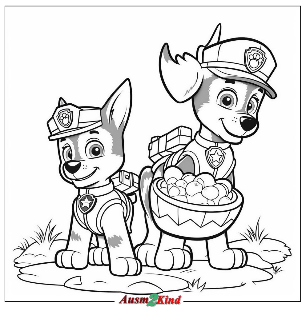 Paw Patrol Ausmalbilder zum Ausdrucken - Kostenlos