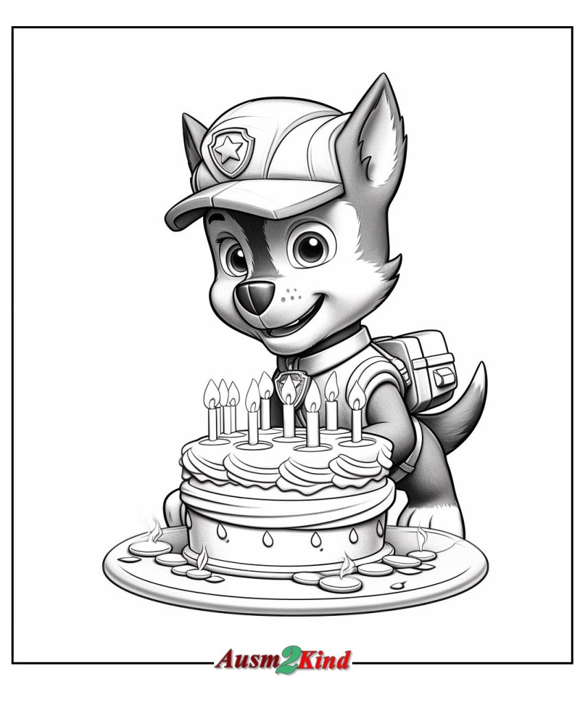 Ausmalbilder Paw Patrol Geburtstag - Kostenlos