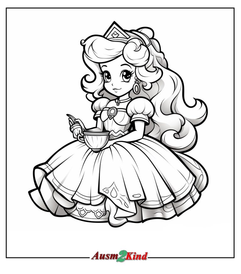 Ausmalbilder Prinzessin Peach