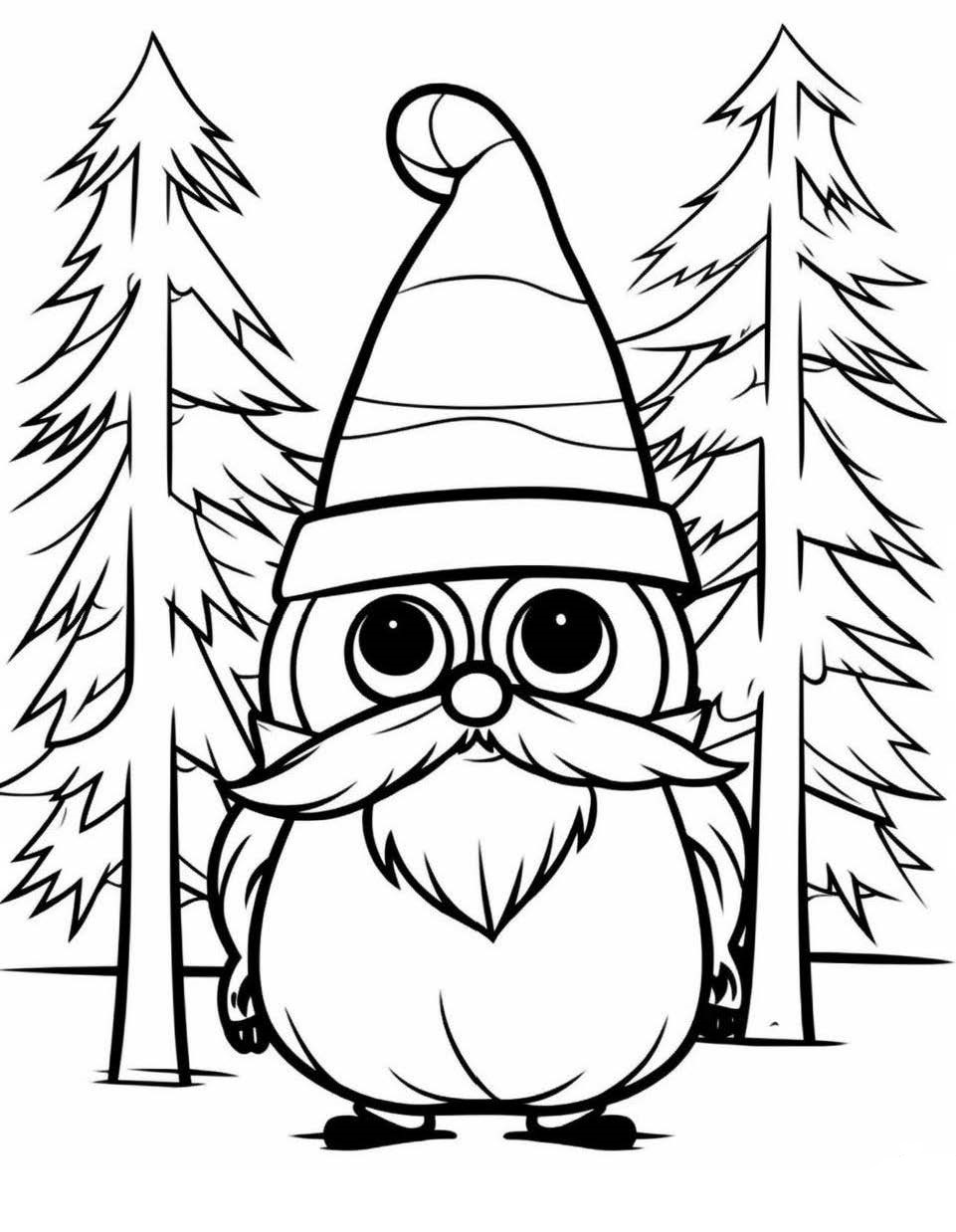 Malvorlage Weihnachten Gnome