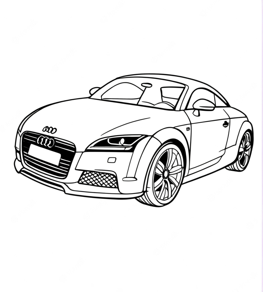 Ausmalbilder Audi TT für Kinder