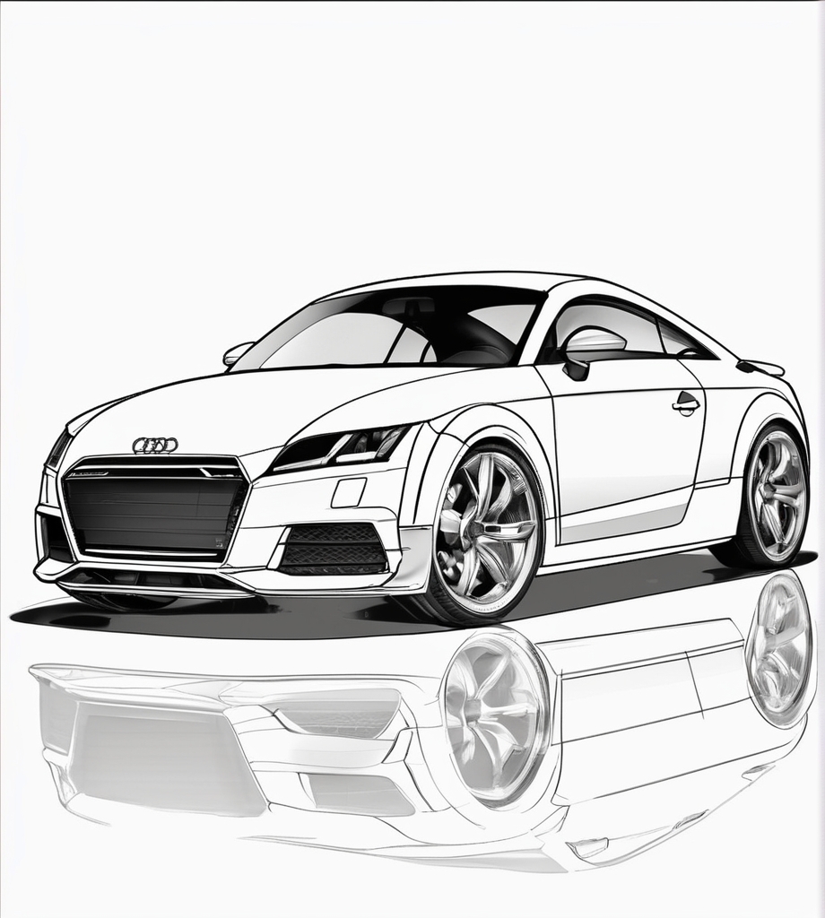 Einfacher Audi TT Ausmalbilder für Kinder