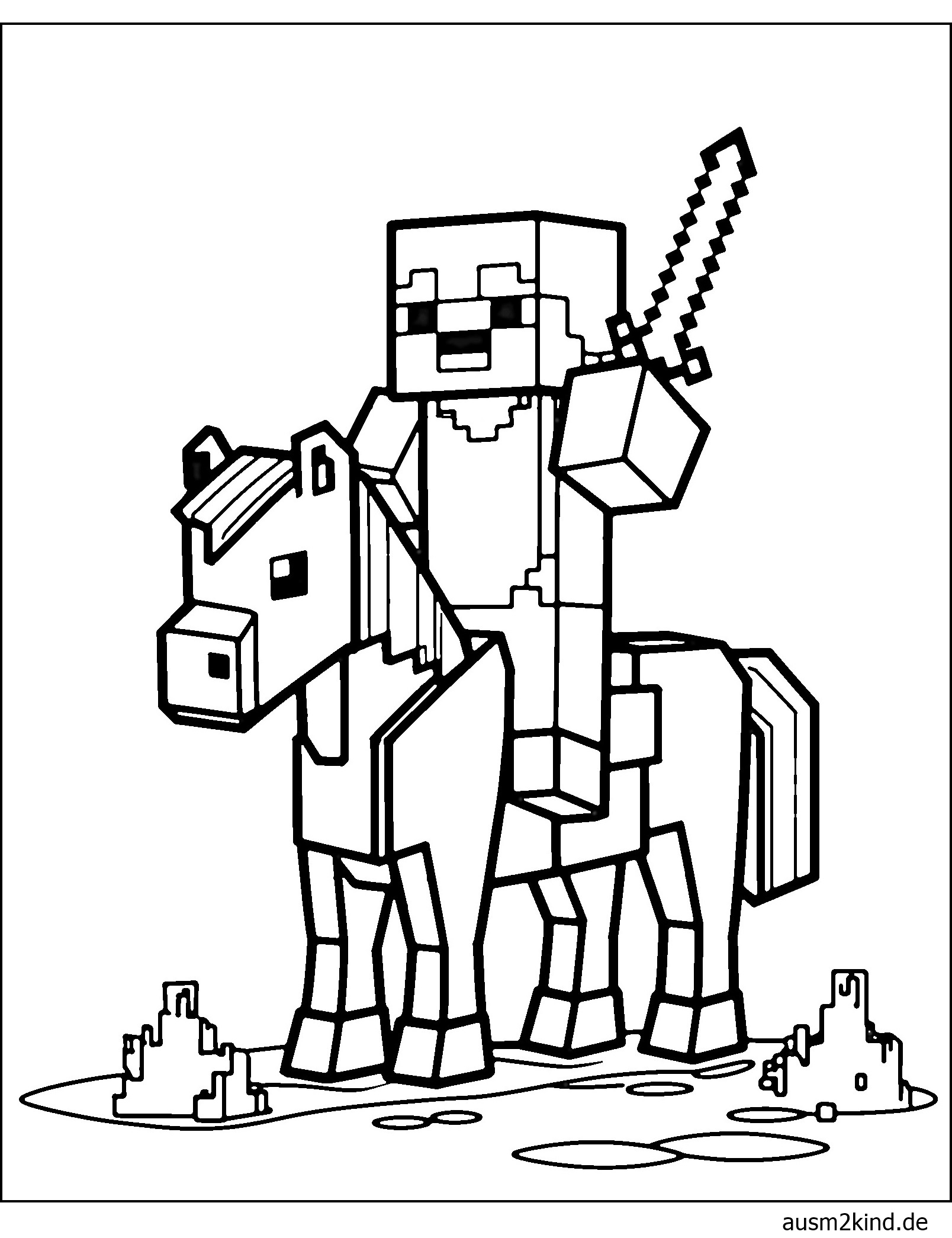 Minecraft Ausmalbilder für Kinder