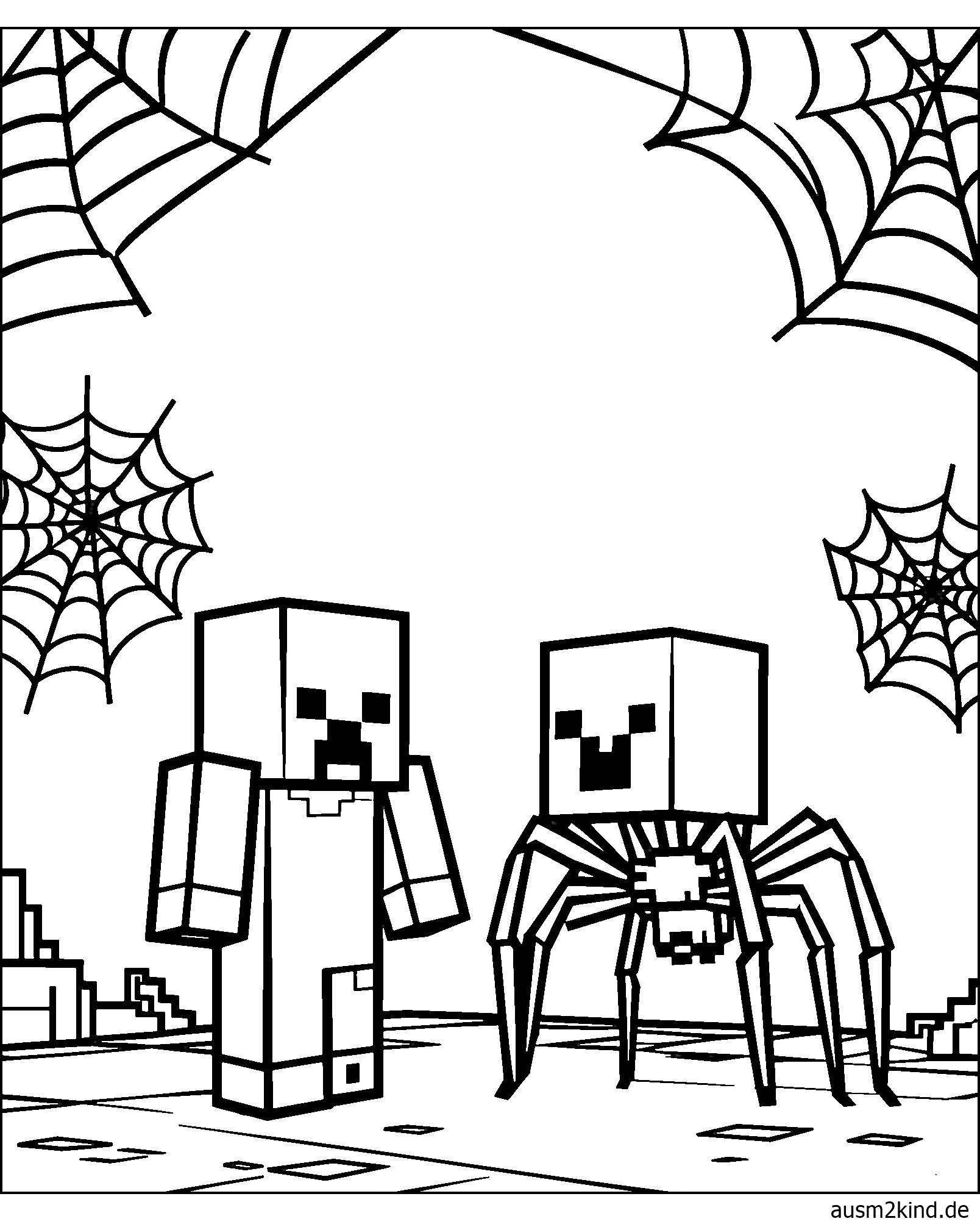 Minecraft zum Ausmalen kostenlos