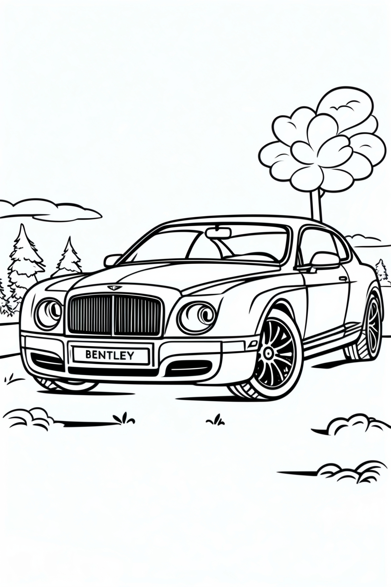 Ausmalbilder Bentley. 19 Luxus Bentley Autos Vorlage Herunterladen