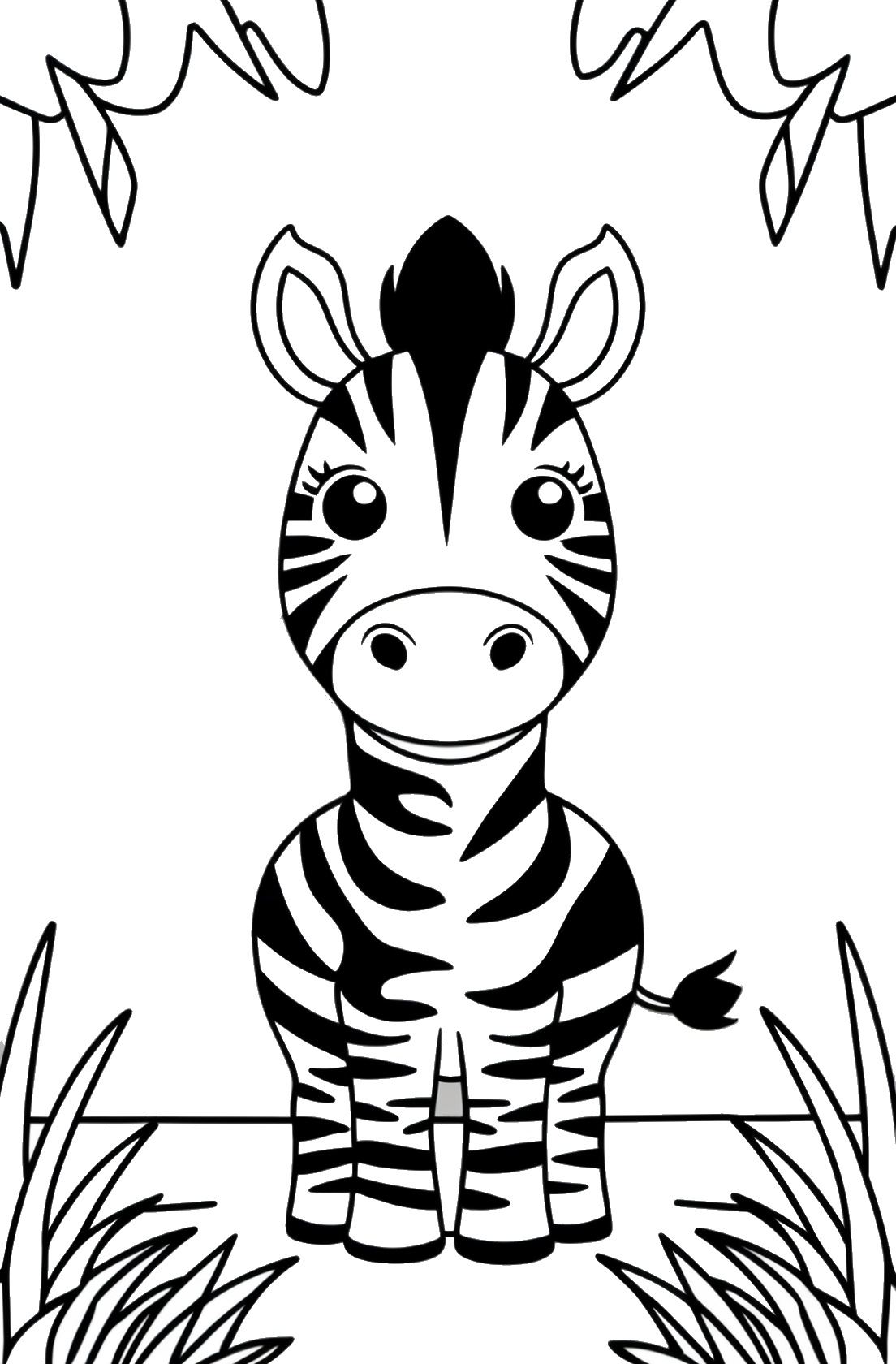 Detailliertes Zebra Ausmalbild zum Ausdrucken Kostenlos