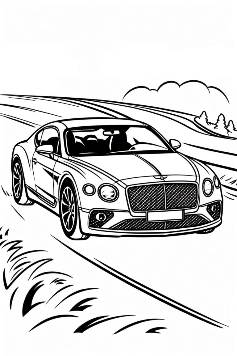 Ausmalbilder Bentley. 19 Luxus Bentley Autos Vorlage Herunterladen