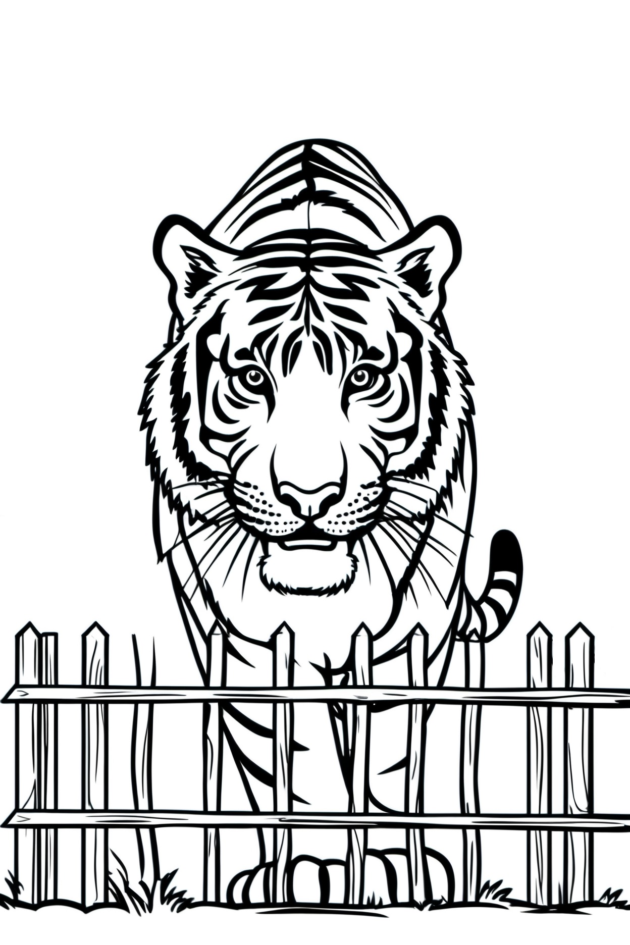 Erwachsener Tiger Ausmalbild von Zoo