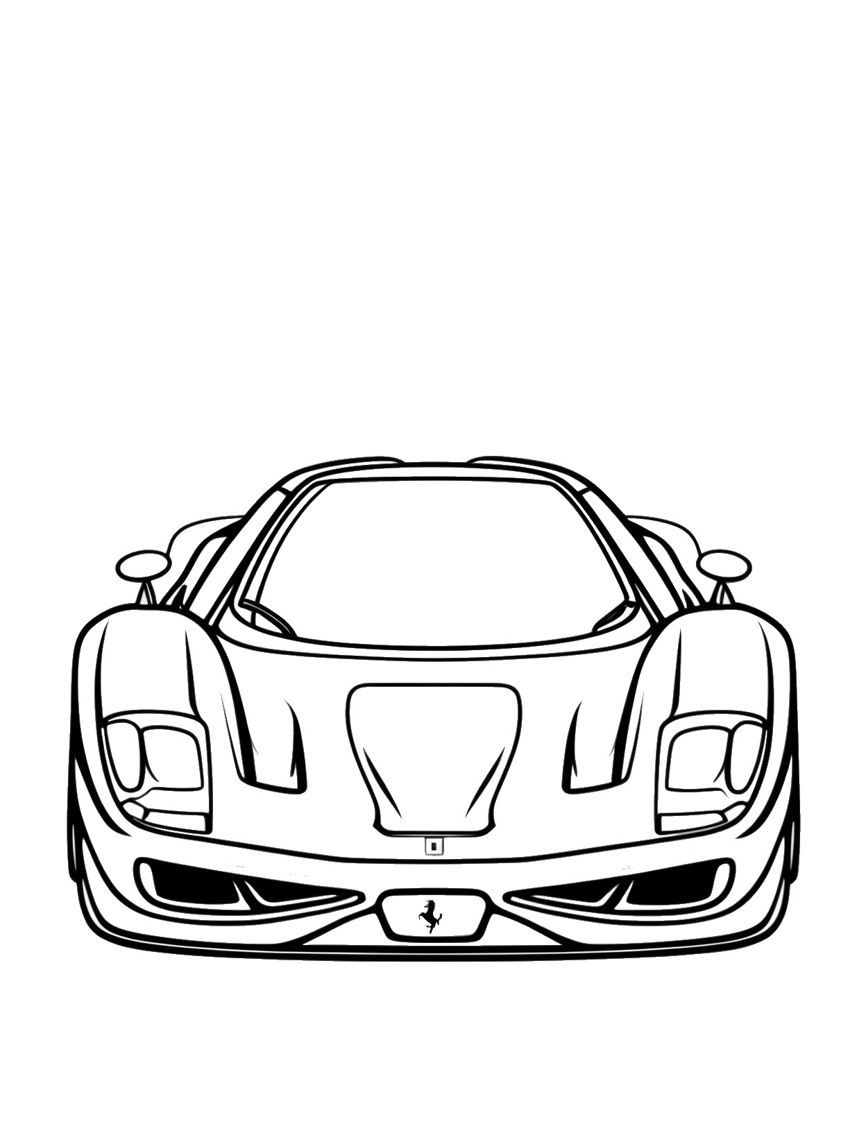 Ferrari F40 Ausmalbild zum Ausdrucken