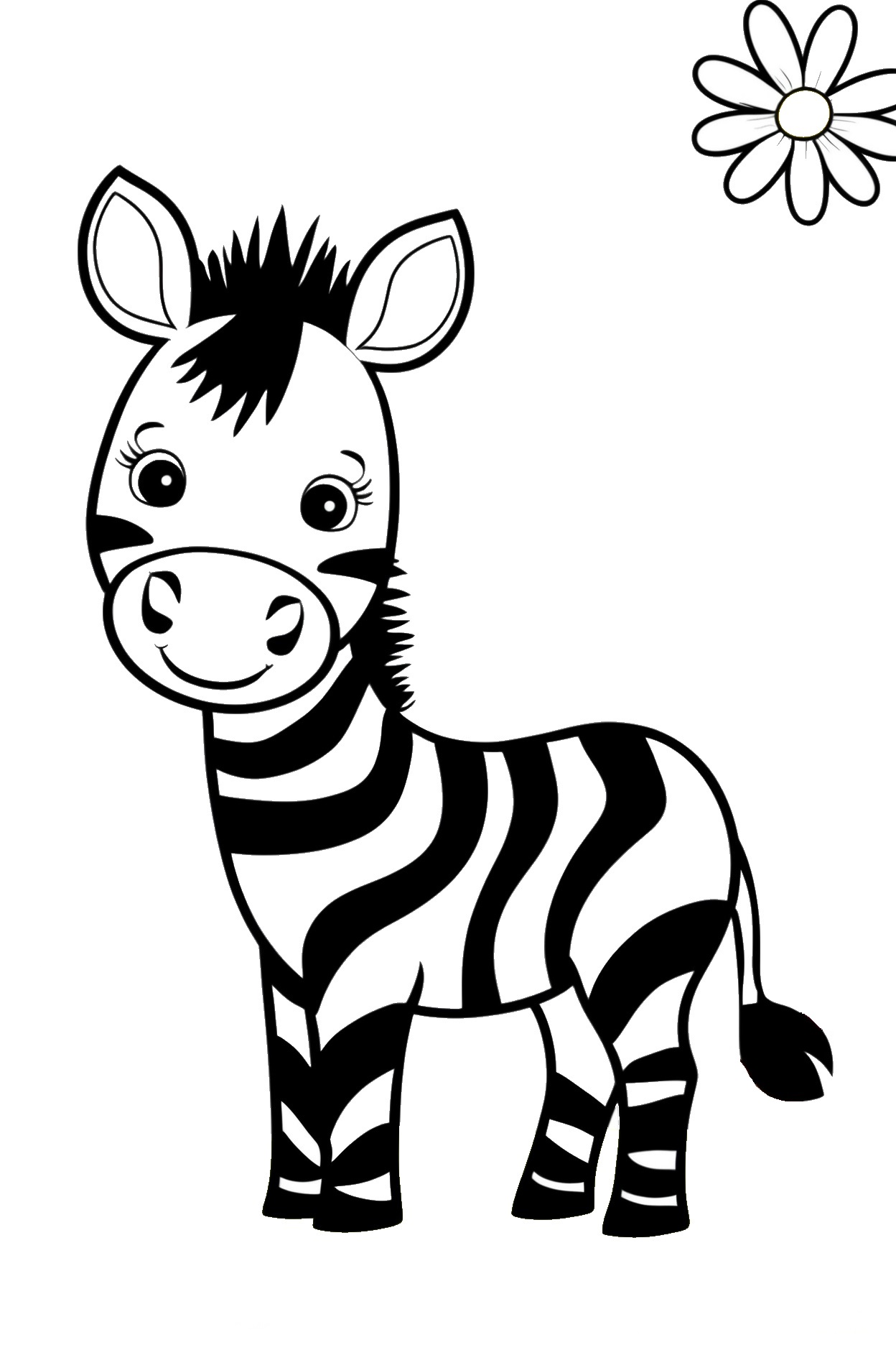 Lustiger Zebra Ausmalbild