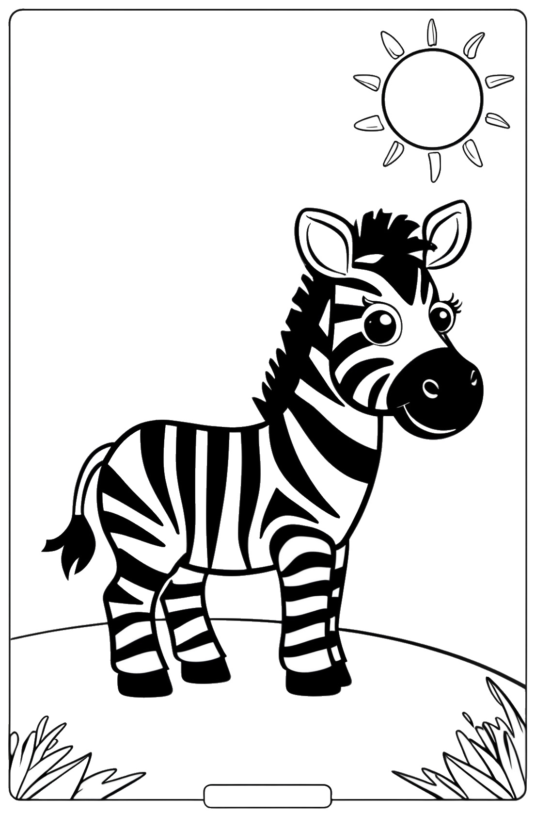 Zebra Malvorlagen für Kinder