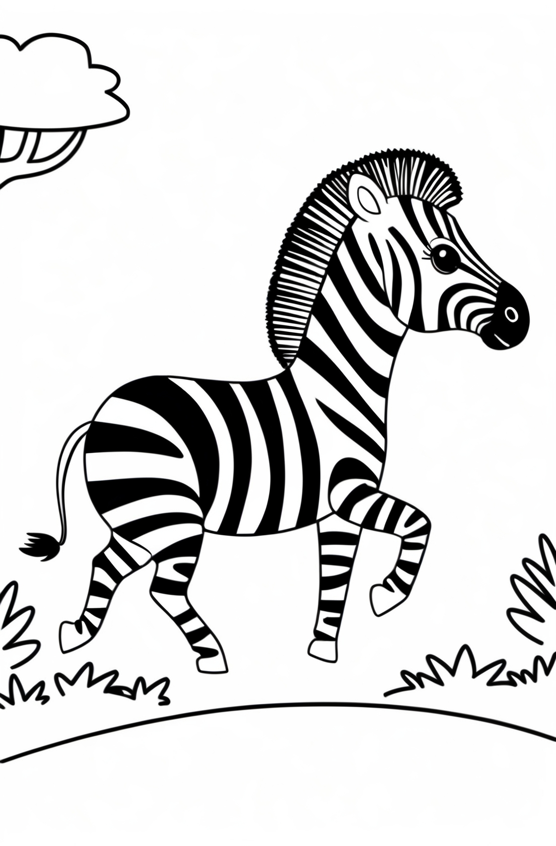 Coole Zebra Ausmalbild