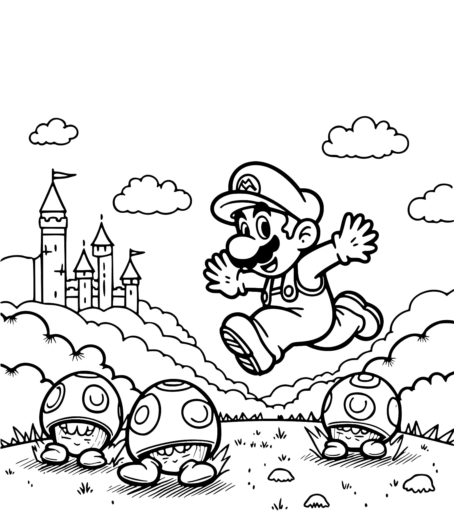 Mario Ausmalbilder zum Ausdrucken